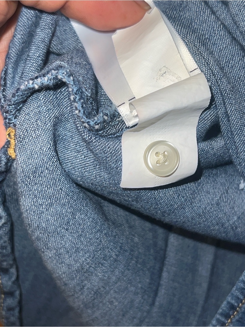 GAP Blue Denim Western Shirt Dress - Blue - Picture 4 of 15